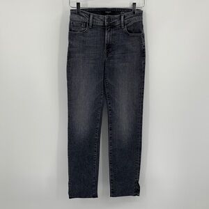 Fidelity Denim Cher crop ankle jeans respectable grey black straight slim new 24